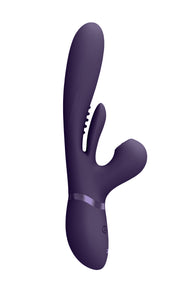 Vibratore rabbit Thrusting GSpot Flapper PulseWave Clit Stimulator Purple