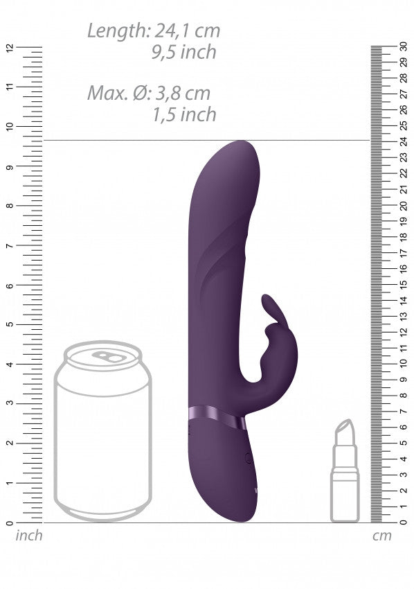 Vibratore vaginale rabbit Vibrating and Rotating Beads, G-Spot Rabbit Purple