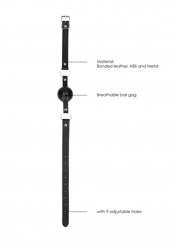 Morso Breathable Ball Gag - With Bonded Leather Straps