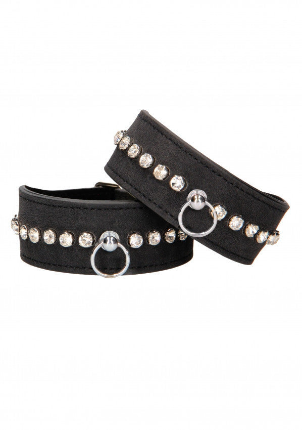 Polsini per caviglie Diamond Studded Ankle Cuffs - Black