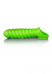 Guaina per pene Swirl Stretchy Penis Sleeve - Glow in the Dark - Neon Green