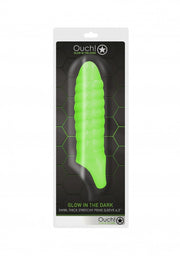 Guaina Swirl Thick Stretchy Penis Sleeve - GitD - Neon Green