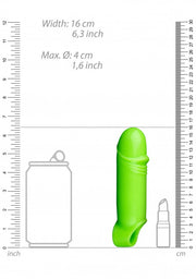 Guaina fallica Smooth Thick Stretchy Penis Sleeve - GitD - Neon Green