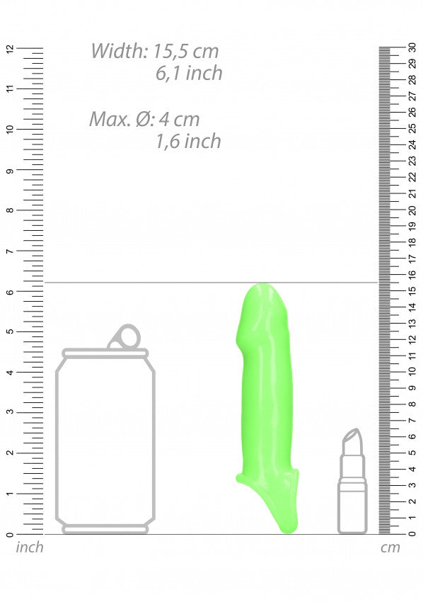 Guaina per pene Smooth Thick Stretchy Penis Sleeve - GitD - Neon Green