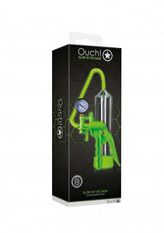 Sviluppatore pene Elite Beginner Pump - GitD - Neon Green