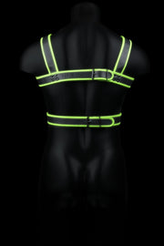 Pettorina regolabile uomo Body Harness - Glow in the Dark - Neon Green/Black