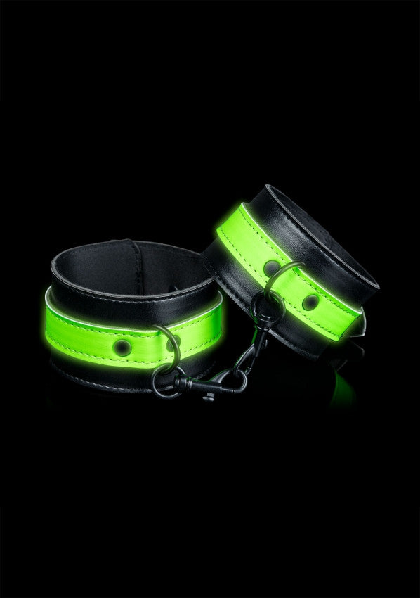 Manette per caviglie Ankle cuffs Glow in the Dark Neon Green/Black