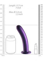 Dildo vaginale con ventosa Smooth G-Spot Dildo 7'' / 17 cm Purple