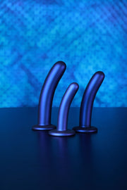 Dildo vaginale con ventosa Smooth G-Spot Dildo 7'' / 17 cm Metallic Blue