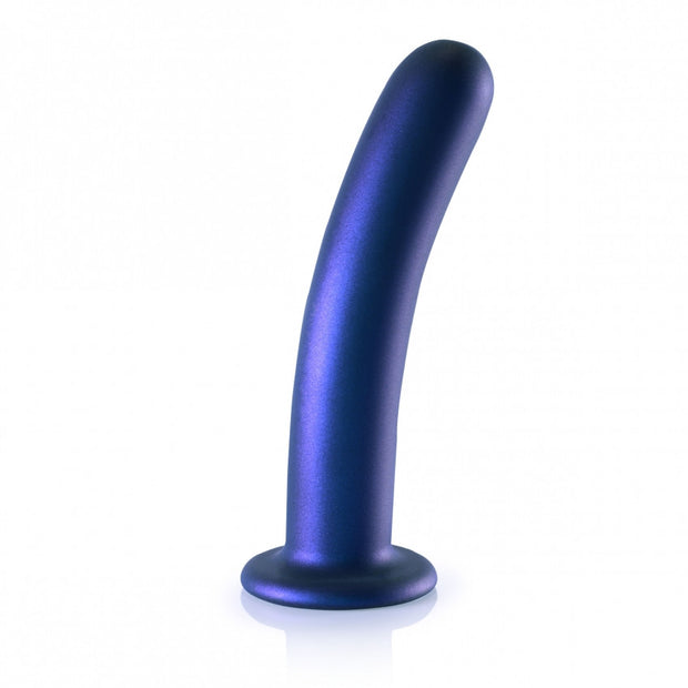 Dildo vaginale con ventosa Smooth G-Spot Dildo 7'' / 17 cm Metallic Blue