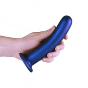 Dildo vaginale con ventosa Smooth G-Spot Dildo 7'' / 17 cm Metallic Blue