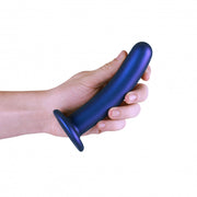 Dildo vaginale con ventosa Smooth G-Spot Dildo 6'' / 14,5 cm Metallic Blue