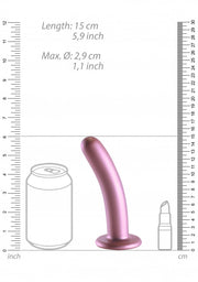 Dildo vaginale con ventosa Smooth G-Spot Dildo 6'' / 14,5 cm Rose Gold