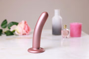 Dildo vaginale con ventosa Smooth G-Spot Dildo 6'' / 14,5 cm Rose Gold