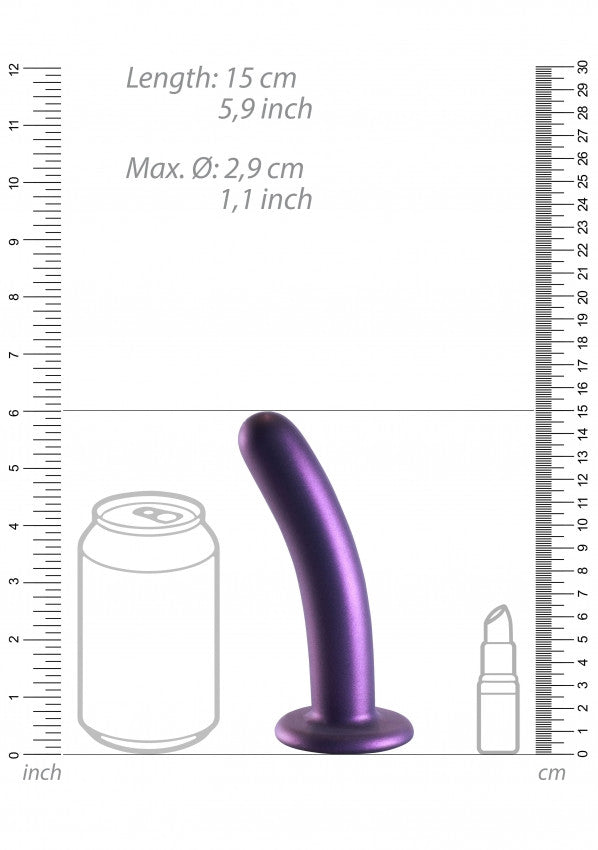 Dildo vaginale con ventosa Smooth G-Spot Dildo 6'' / 14,5 cm Metallic Purple