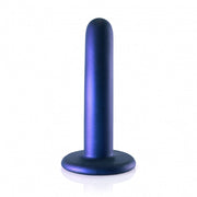 Dildo vaginale con ventosa Smooth G-Spot Dildo 5'' / 12 cm metallic blue