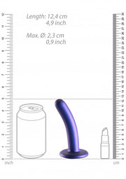 Dildo vaginale con ventosa Smooth G-Spot Dildo 5'' / 12 cm metallic blue