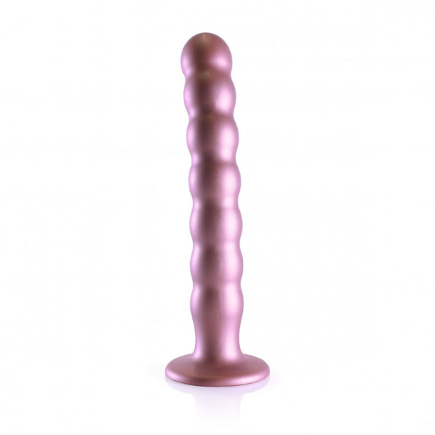 Dildo vaginale con ventosa a sfere Beaded G-Spot Dildo 8'' / 20,5 cm Rose Gold