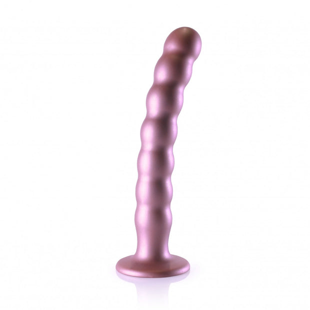 Dildo vaginale con ventosa a sfere Beaded G-Spot Dildo 8'' / 20,5 cm Rose Gold