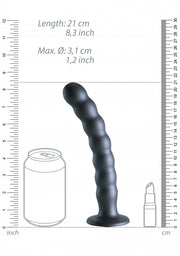 Dildo vaginale con ventosa a sfere Beaded G-Spot Dildo 8'' / 20,5 cm Gun Metal