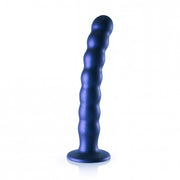 Dildo vaginale con ventosa a sfere Beaded G-Spot Dildo 8'' / 20,5 cm Metallic Blue