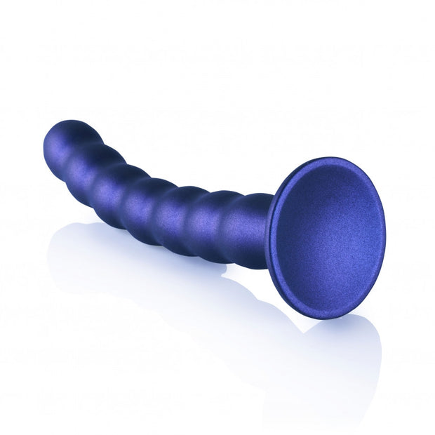 Dildo vaginale con ventosa a sfere Beaded G-Spot Dildo 8'' / 20,5 cm Metallic Blue
