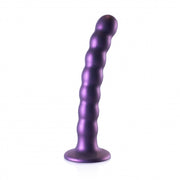 Dildo vaginale con ventosa a sfere Beaded G-Spot Dildo 6,5'' / 16,5 cm Metallic Purple