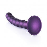 Dildo vaginale con ventosa a sfere Beaded G-Spot Dildo 6,5'' / 16,5 cm Metallic Purple