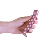 Dildo vaginale con ventosa a sfere Beaded G-Spot Dildo 5'' / 13 cm Rose Gold