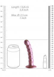 Dildo vaginale con ventosa a sfere Beaded G-Spot Dildo 5'' / 13 cm Rose Gold