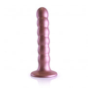 Dildo vaginale con ventosa a sfere Beaded G-Spot Dildo 5'' / 13 cm Rose Gold