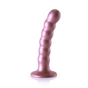 Dildo vaginale con ventosa a sfere Beaded G-Spot Dildo 5'' / 13 cm Rose Gold
