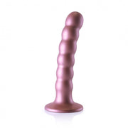 Dildo vaginale con ventosa a sfere Beaded G-Spot Dildo 5'' / 13 cm Rose Gold