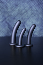 Dildo vaginale con ventosa Smooth G-Spot Dildo 5'' / 12 cm Gun Metal