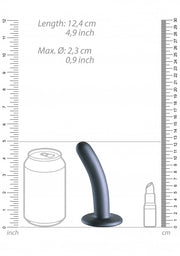 Dildo vaginale con ventosa Smooth G-Spot Dildo 5'' / 12 cm Gun Metal