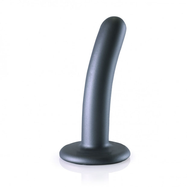 Dildo vaginale con ventosa Smooth G-Spot Dildo 5'' / 12 cm Gun Metal