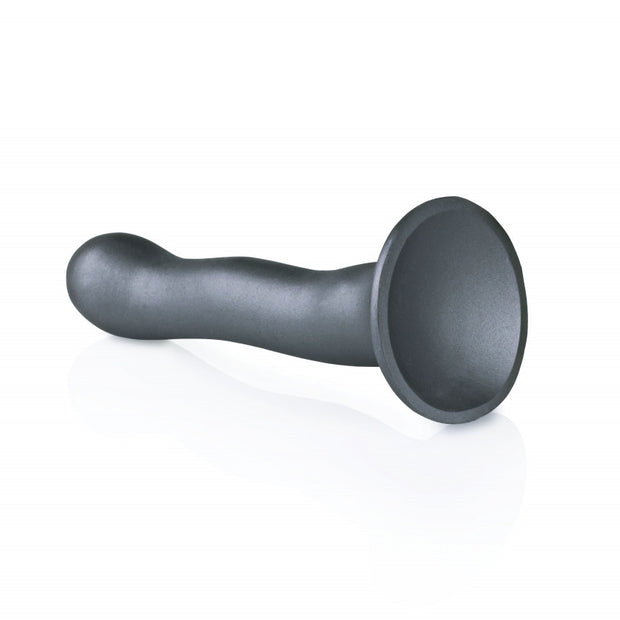 Dildo vaginale con ventosa Ultra Soft Curvy G-Spot Dildo 7''/17 cm Gun Metal