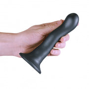 Dildo vaginale con ventosa Ultra Soft Curvy G-Spot Dildo 7''/17 cm Gun Metal