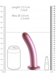 Dildo vaginale con ventosa Smooth G-Spot Dildo 7'' / 17 cm Rose Gold