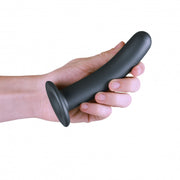 Dildo vaginale con ventosa Smooth G-Spot Dildo 6'' / 14,5 cm Gun Metal