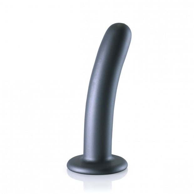 Dildo vaginale con ventosa Smooth G-Spot Dildo 6'' / 14,5 cm Gun Metal