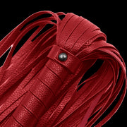 frusta bondage Flogger Long Leather red
