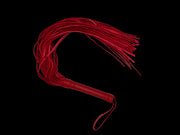frusta bondage Flogger Long Leather red
