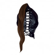 Maschera con coda Mask with Brown Ponytail Black