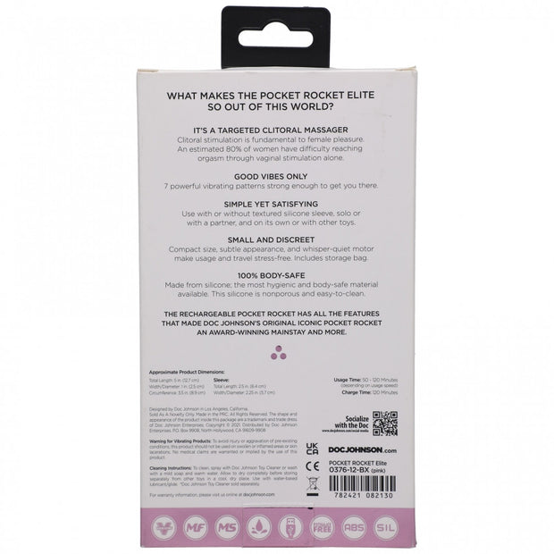 Vibratore rosa Pocket Rocket Elite