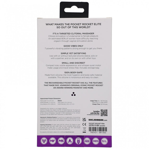 Vibratore viola Pocket Rocket Elite