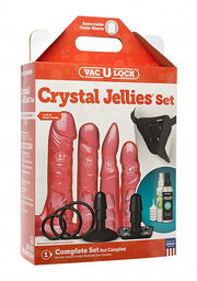 Kit strap on Crystal Jellies Set - Pink