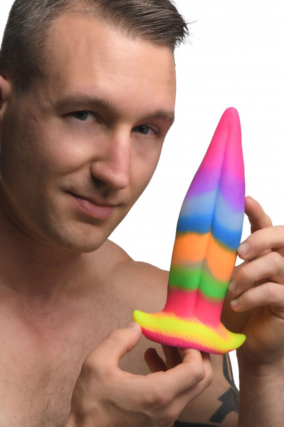 fallo creatura in silicone Unicorn Tongue Glow in the Dark Rainbow