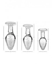 Plug fosforescente Glow-In-The-Dark Glass Anal Plug - Large