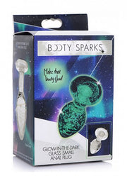 Plug fosforescente Glow-In-The-Dark Glass Anal Plug - Small